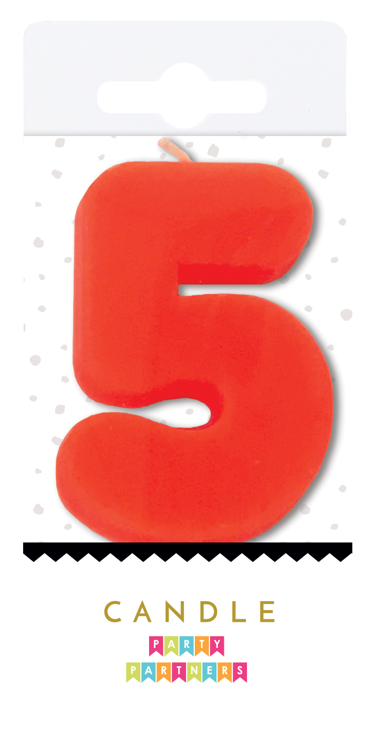 Neon Number Candle