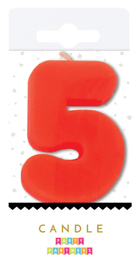 Neon Number Candle