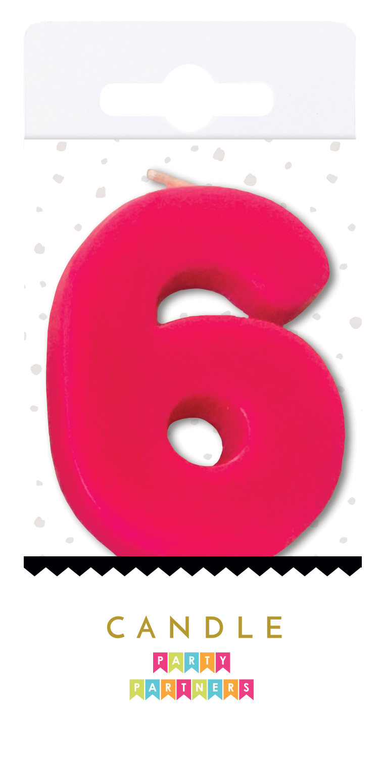 Neon Number Candle