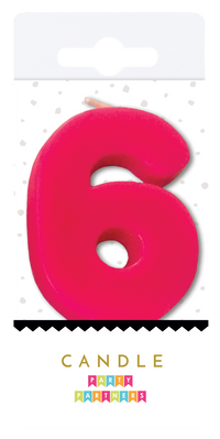 Neon Number Candle