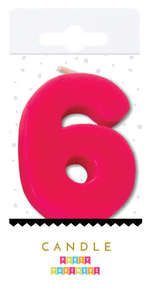 Neon Number Candle Party Partners