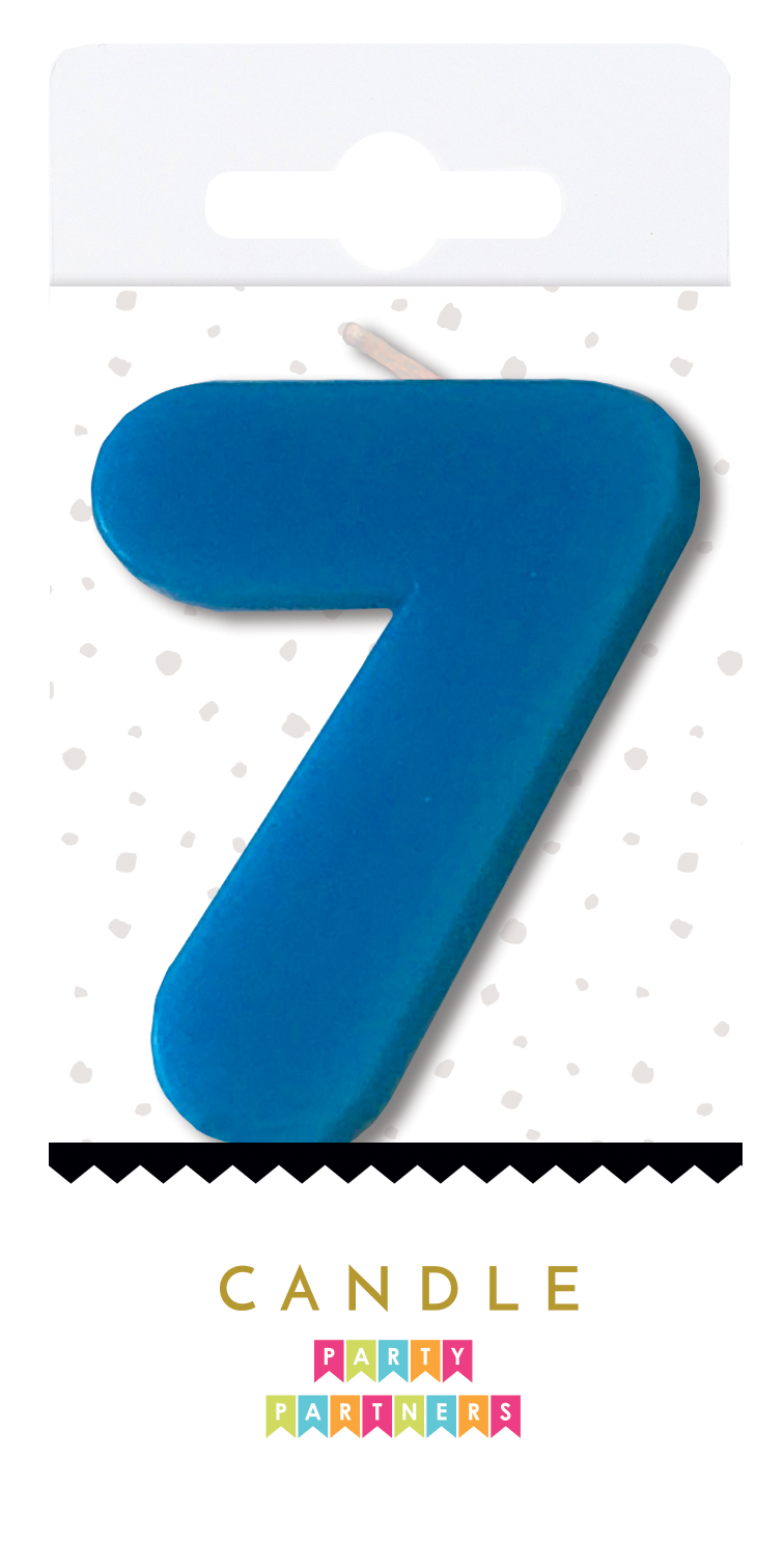 Neon Number Candle