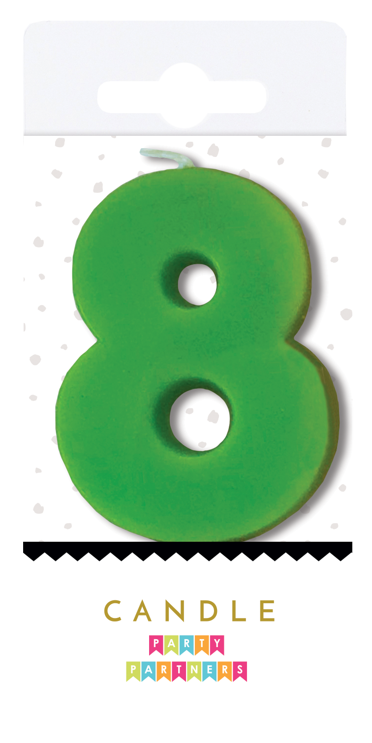 Neon Number Candle