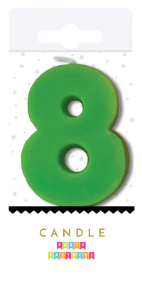 Neon Number Candle