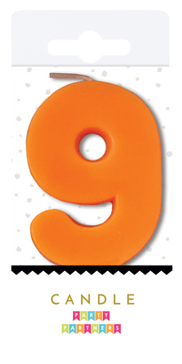 Neon Number Candle