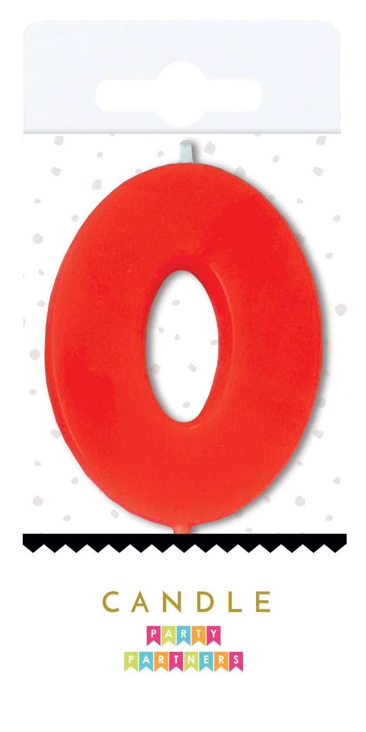 Neon Number Candle