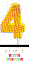 Colorful Decal Number Candles Party Partners