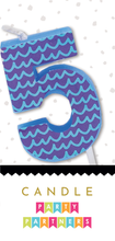 Colorful Decal Number Candles Party Partners