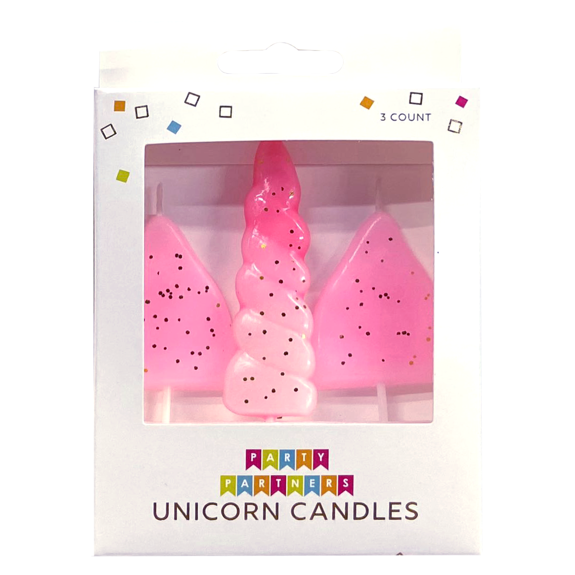 Unicorn Pink Ombre Decal Candle Set