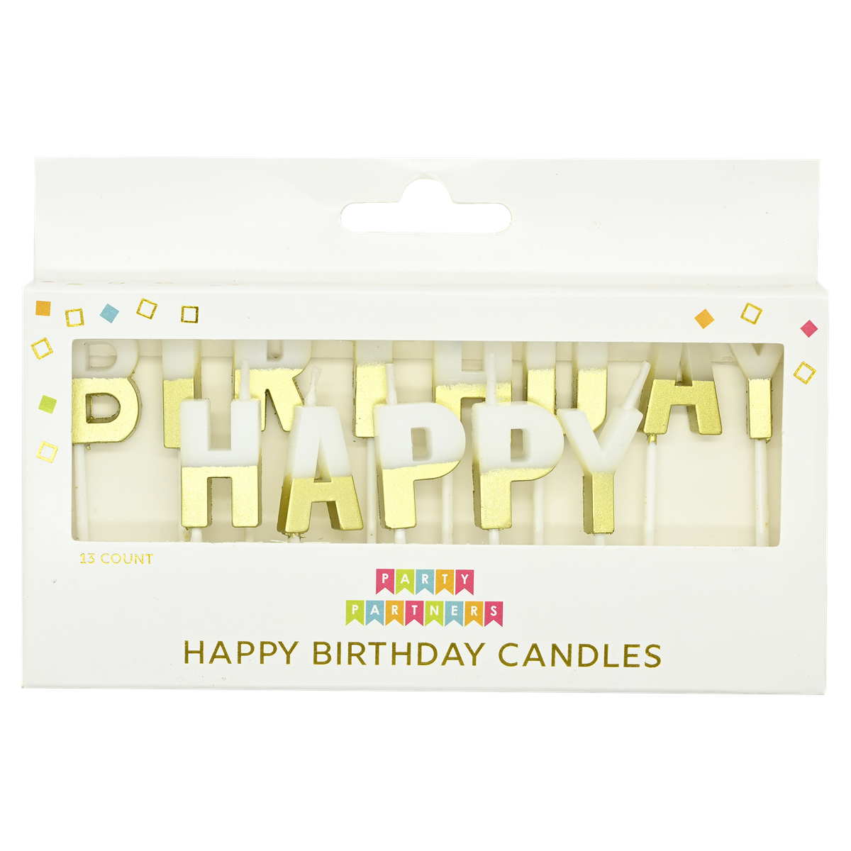 Gold Dipped Happy Birthday Candle Set