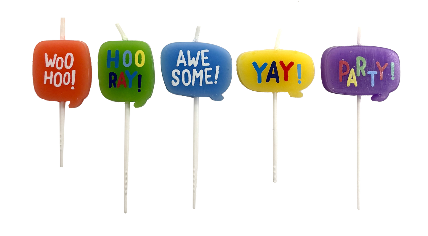 Decal Text Candle Set