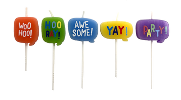 Decal Text Candle Set