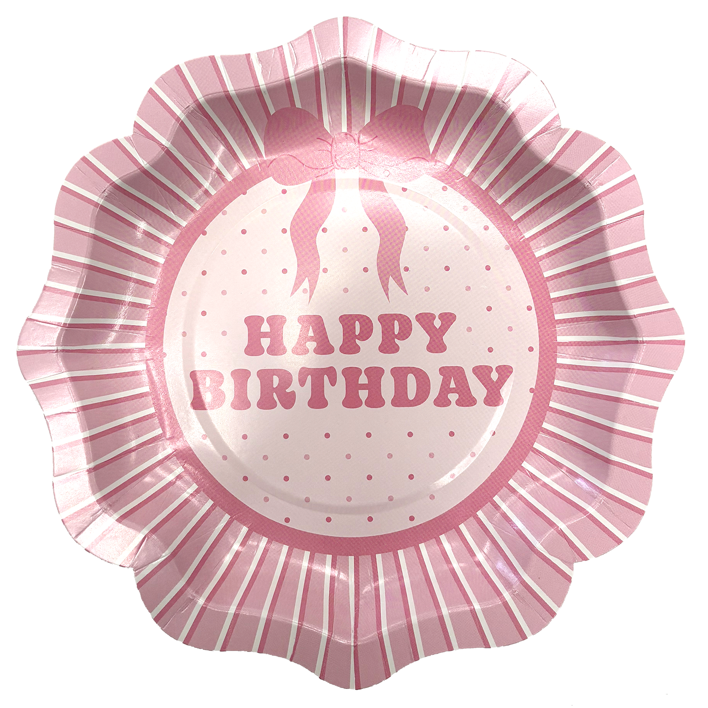 Happy Birthday Bow Plates