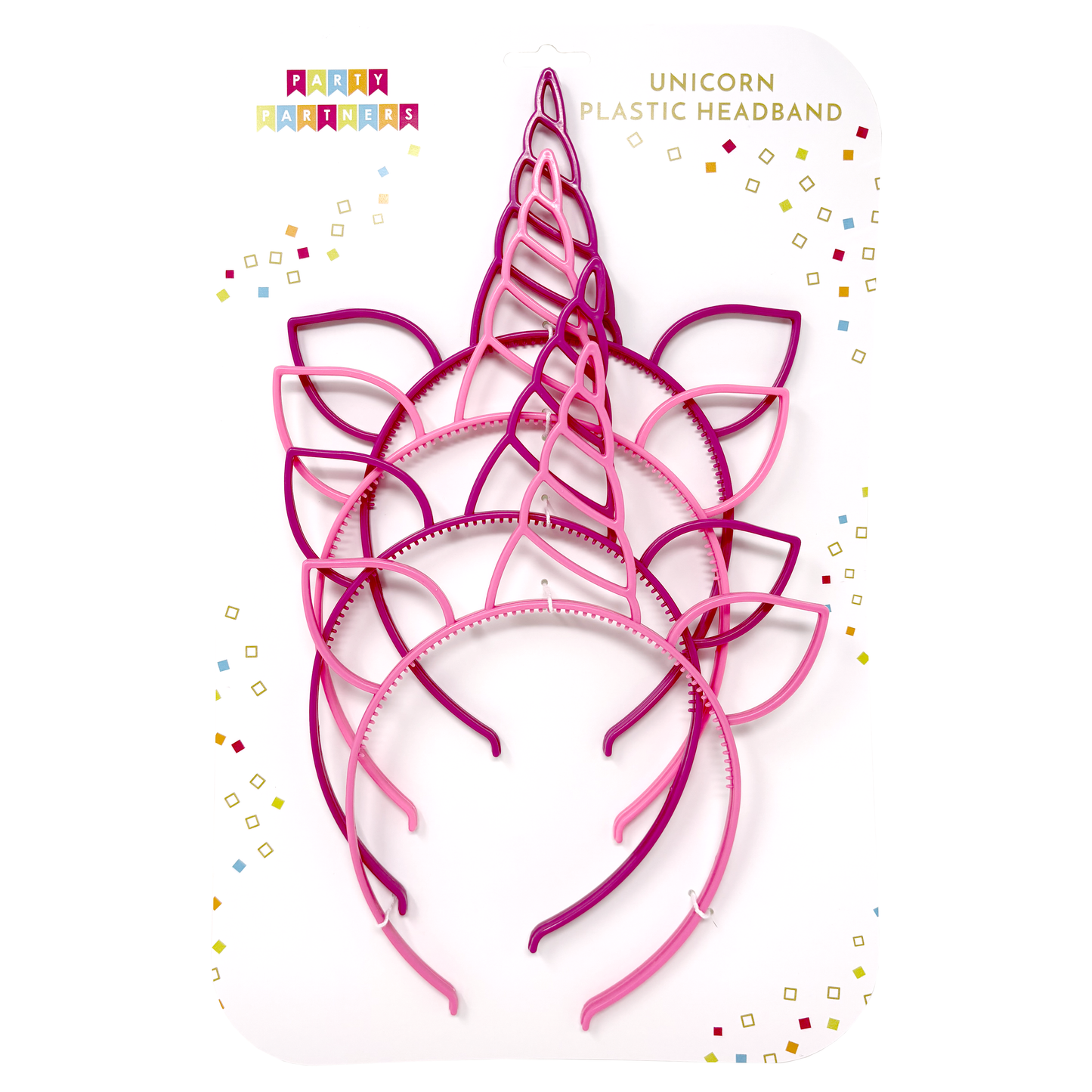 Pink Unicorn Headbands Set of 4
