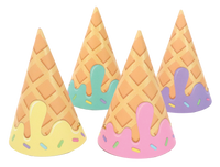 Ice Cream Cone Mini Party Hats