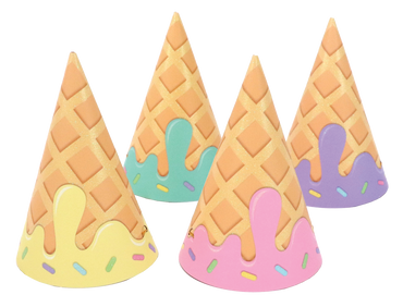 Ice Cream Cone Mini Party Hats
