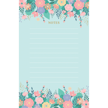 Floral Note Pads Set of 3