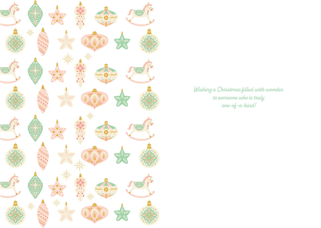 Delicate Ornaments Christmas Card Special Girl