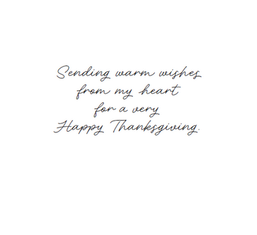 Thankful Script Thanksgiving Card