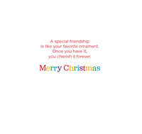 Holiday Ornaments Cheer Christmas Card Friend