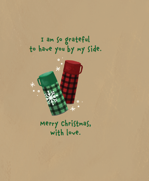 Christmas Thermos Christmas Card Husband