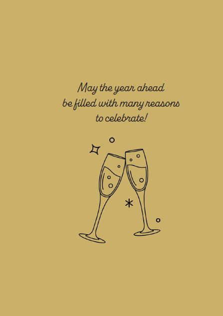 Pop The Champagne New Year's Card General
