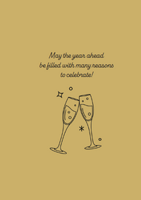 Pop The Champagne New Year's Card General