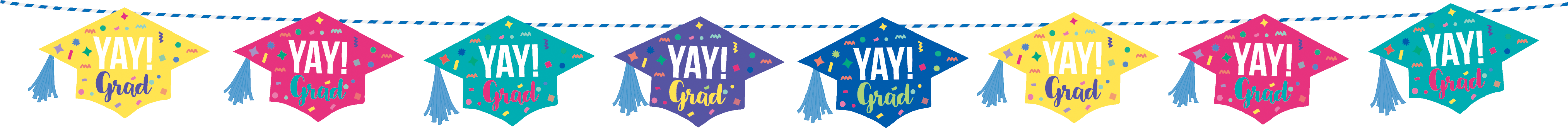 YAY! Graduation Hats Banner