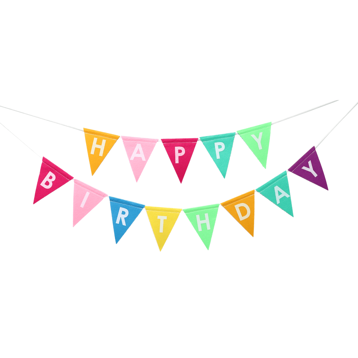 Felt HB pennant garland by JOYFUL LANDS CRAFT CO., LTD., featuring colorful felt letters on a string for festive decoration.