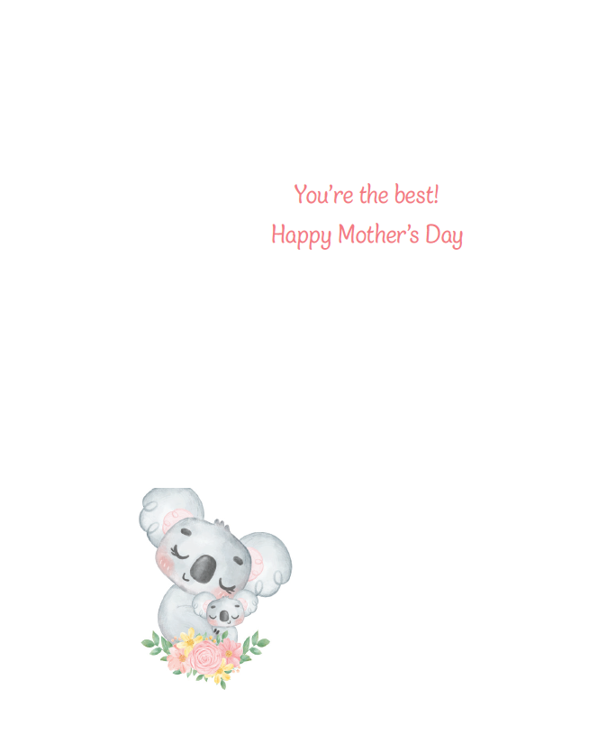 Koala Mom And Baby Mother's Day Card