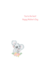 Koala Mom And Baby Mother's Day Card