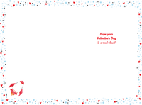 Valentine's Day card from Pictura featuring a space-themed design with planets and stars, perfect for expressing love.