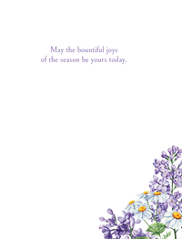 Colorful floral bunny Easter card by Omega Industry Co., LTD featuring spring flowers and festive Easter design.