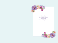 Colorful bouquet of eggs Easter card by Omega Industry Co., LTD featuring vibrant floral and egg illustrations for Easter celebration