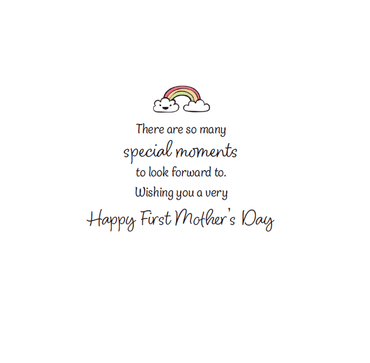 Pictura Baby Icons Heart Mother's Day card featuring cute baby illustrations and a heartfelt message for first Mother's Day celebration.