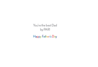 Father's Day golf cart card by Omega Industry Co., LTD featuring a colorful golf cart illustration and heartfelt message for dads.