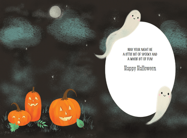 Pictura Tombstone Ghosts Halloween Counter Card featuring spooky ghost illustrations on a gray tombstone background