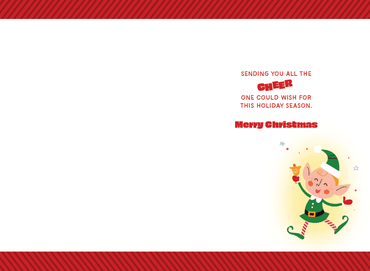 Pictura Elf Trio Christmas Card featuring festive holiday illustrations for seasonal greeting cards.