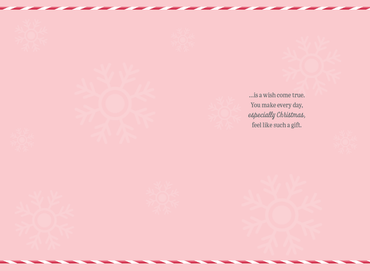 Seasonal Christmas card featuring a daughter ice skating, with festive holiday design by Pictura