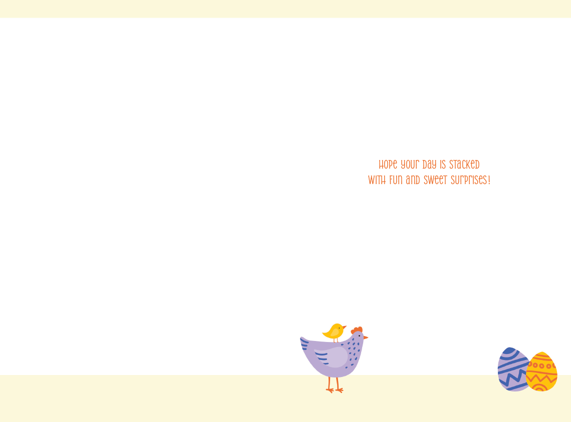Stack Of Chickens Easter Card