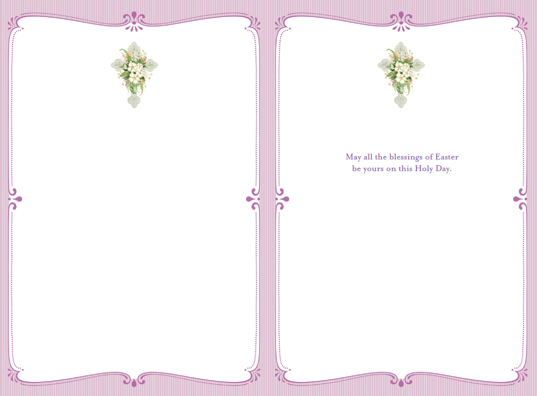 Pictura He Is Risen cross Easter card with religious design