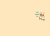 Skateboard Chick Easter Card Son