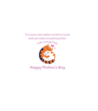 Pictura Mother's Day card featuring two hugging cats and a cheerful floral design