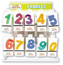 Colorful Decal Number Candles Party Partners