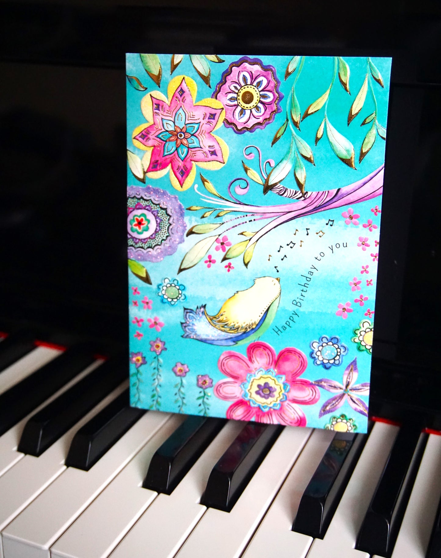Singing Bird Birthday Card