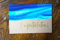 Brushstrokes Kraft Congratulations Card