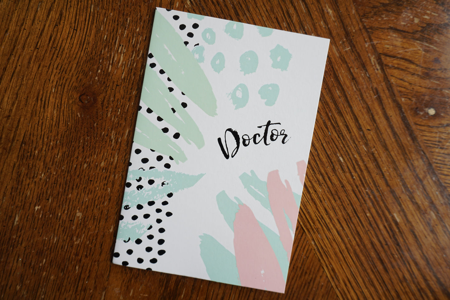 Muted Brushstrokes Thank You Doctor Card