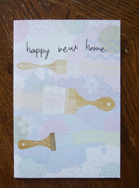 New Home Card Paintbrushes