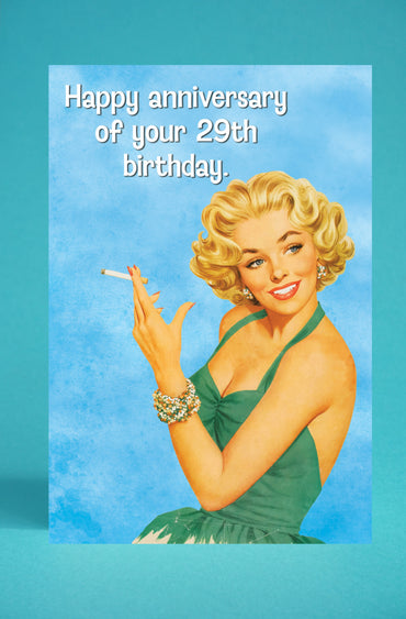 29th Birthday Funny Birthday Card