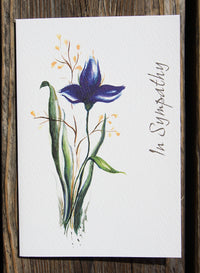 Sympathy Card Blue Flower - Cardmore
